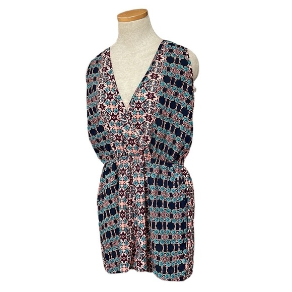 Raga Bohemian Romper Blue Red Size Large L - Picture 3 of 17